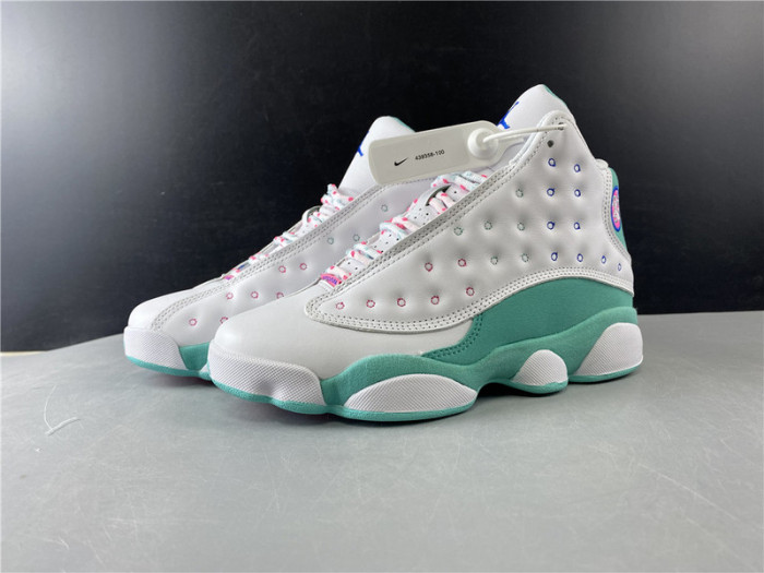 air jordan 13 retro white soar green pink 439358-100