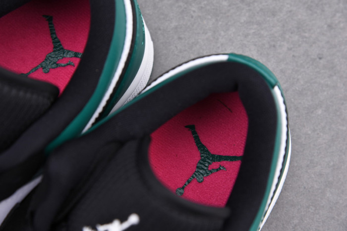 air jordan 1 low white black mystic green 553558-113