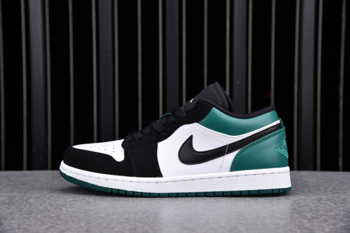air jordan 1 low white black mystic green 553558-113