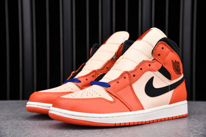 air jordan 1 mid team orange black 852542-800