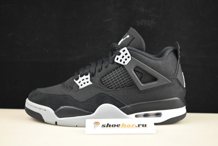 jordan 4 retro "black canvas" dh7138-006