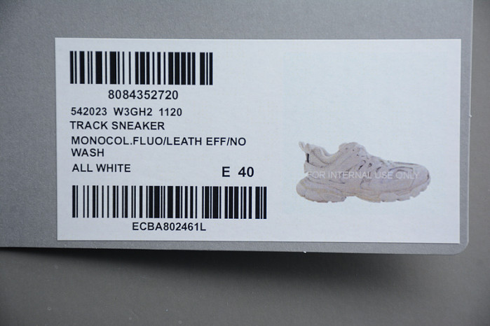 balen track sneaker all white