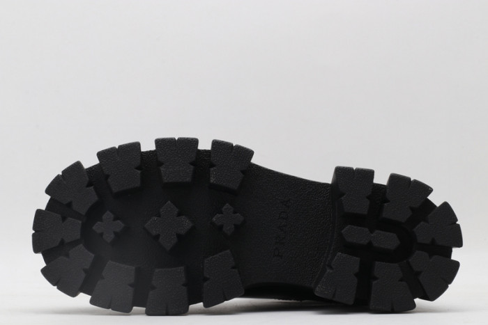 prad monolith patent leather chelsea boots