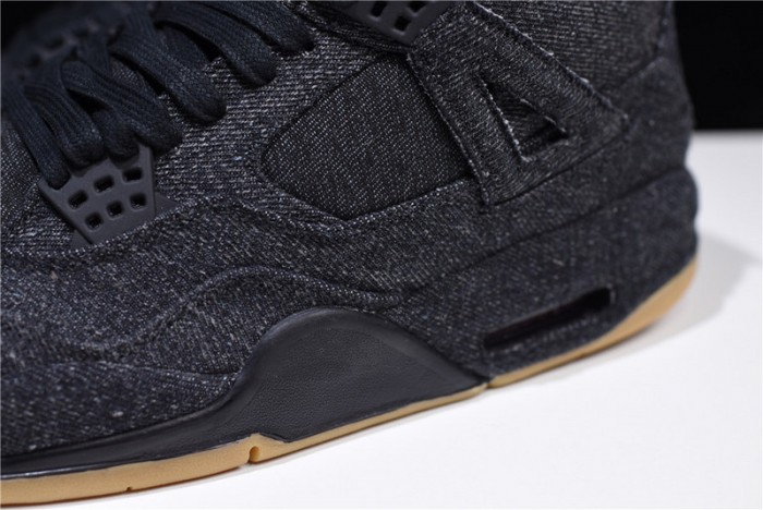 air jordan 4 retro levi''s black (levi''s tag) ao2571-001