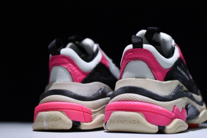 balen 17fw triple s black pink women sneaker 483523 w06e3 8080