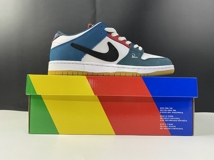 parra nike sb dunk low 2021 dh7695-100