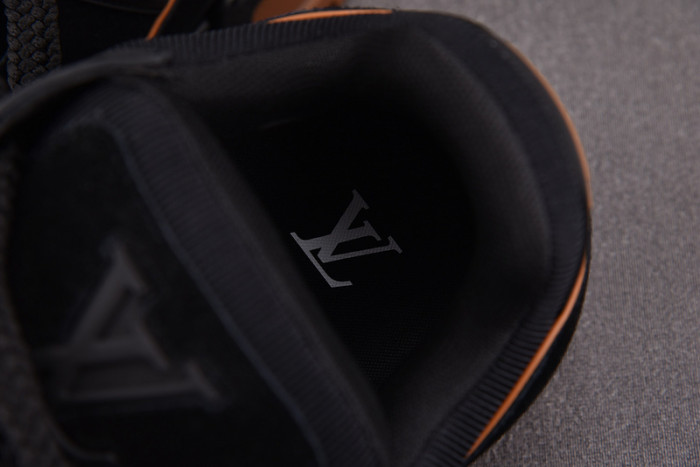 l&v trainer maxi black brown suede