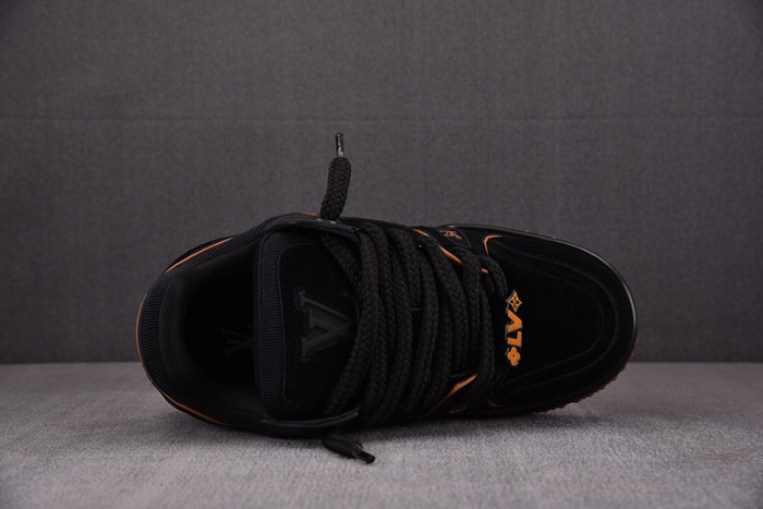 l&v trainer maxi black brown suede