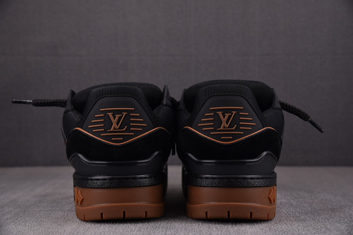 l&v trainer maxi black brown suede