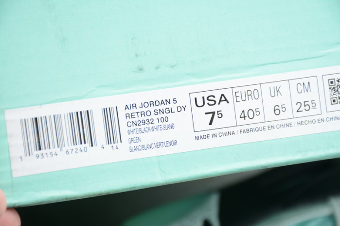 air jordan 5 retro island green cn2932-100