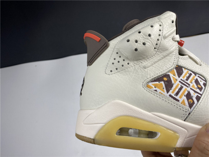 air jordan 6 retro quai54 sail brown (2020) cz4152-100