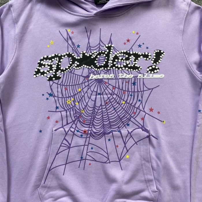sp5der acai hoodie purple
