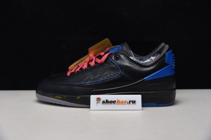 fw x air jordan 2 low “black royal”- dj4375-004