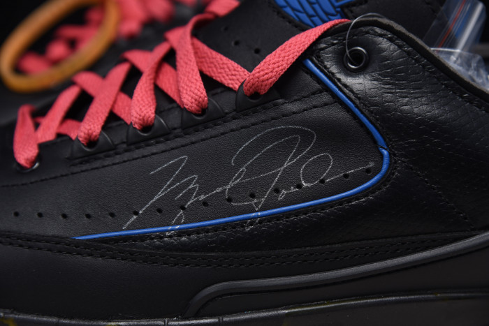 fw x air jordan 2 low “black royal”- dj4375-004