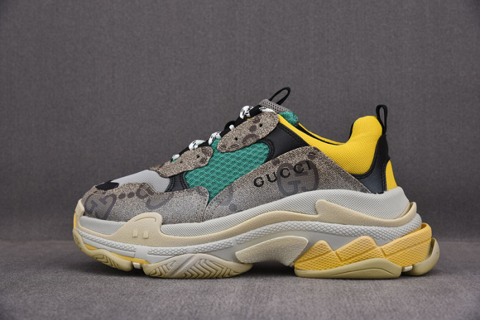 G*u*i x balen the hacker project triple s beige green yellow 981067 umo20 9766