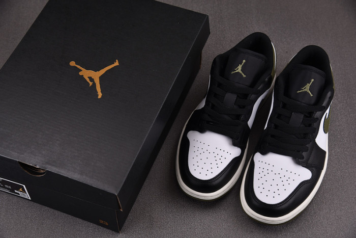 Jordan 1 Low Black Toe Medium Olive 553558-092