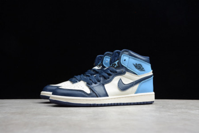 AIR JORDAN 1 RETRO HIGH OBSIDIAN UNC Kids-555088-140