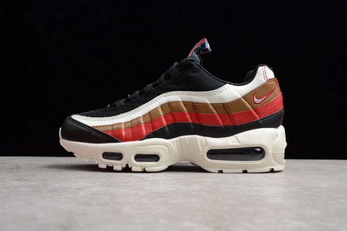 nike air max 95 “pull tab” pack black/ sail-ale brown-gym red aj4077-002