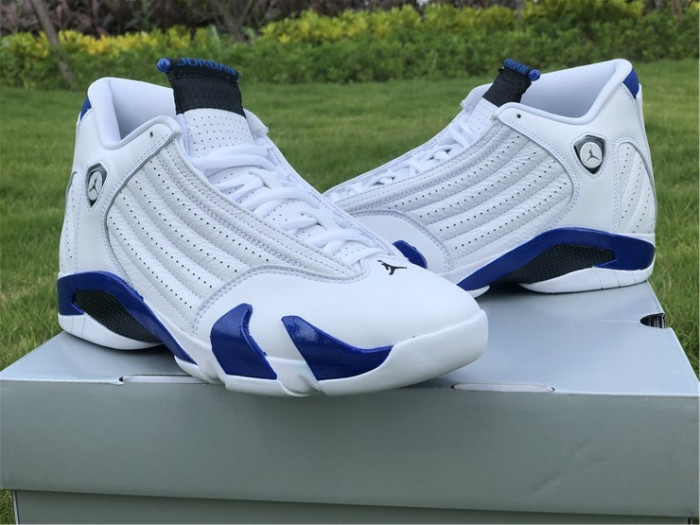 air jordan 14 retro white hyper royal 487471-104