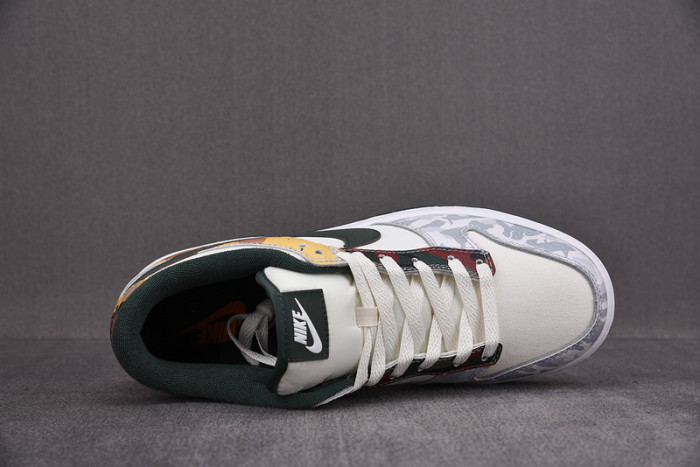 nike dunk low se sail multi-camo - dh0957-100