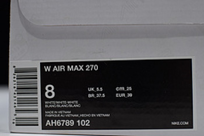 Nike womens Air Max 270 Triple White AH6789 102