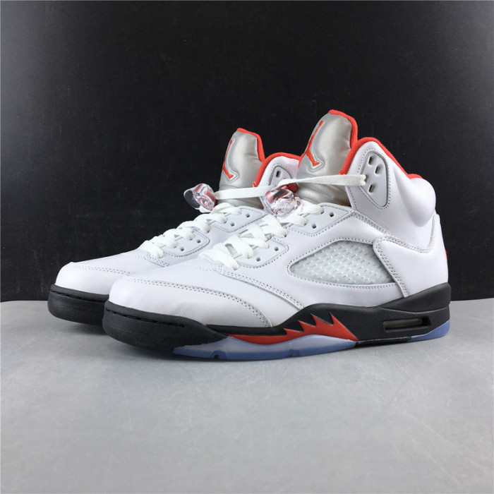 air jordan 5 retro fire red silver tongue (2020) da1911-102